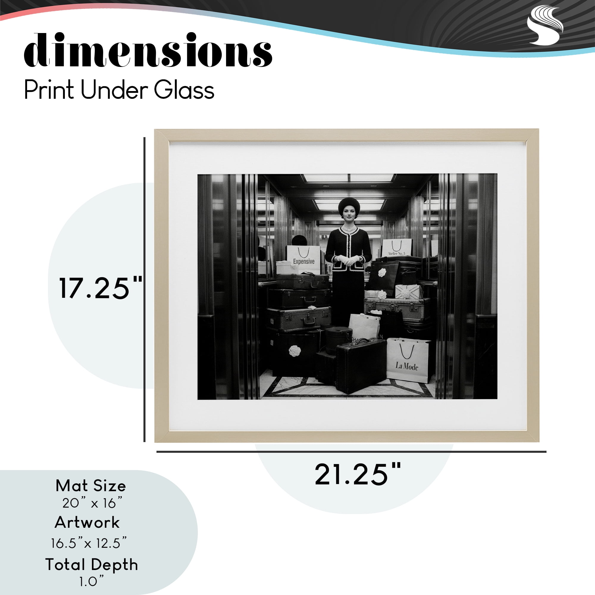Stupell Industries Elevator Chic Shopping Birch Framed Print Under Glass, design by A Barefoot Stylist