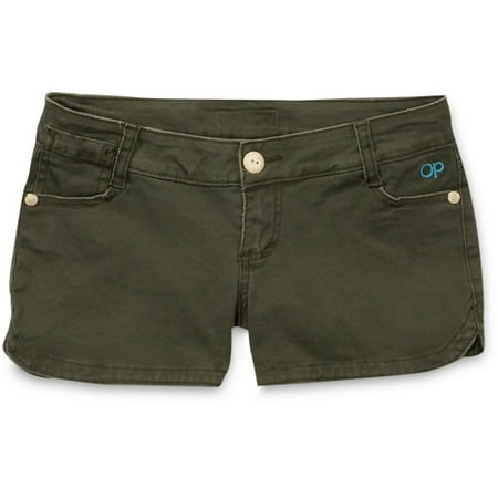 Juniors' Twill Mini Shorts
