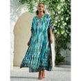 thumbnail image 3 of Sunforyou Kaftan Dresses for Women Plus Size Swimsuit Cover up Caftans Vneck Moo moo Dresses Loose Loungewear, 3 of 5