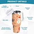 thumbnail image 2 of Yayeee 30oz Double-Wall Insulated Stainless Steel Tumbler with Handle Bottle, Christmas Santa, 2 of 8