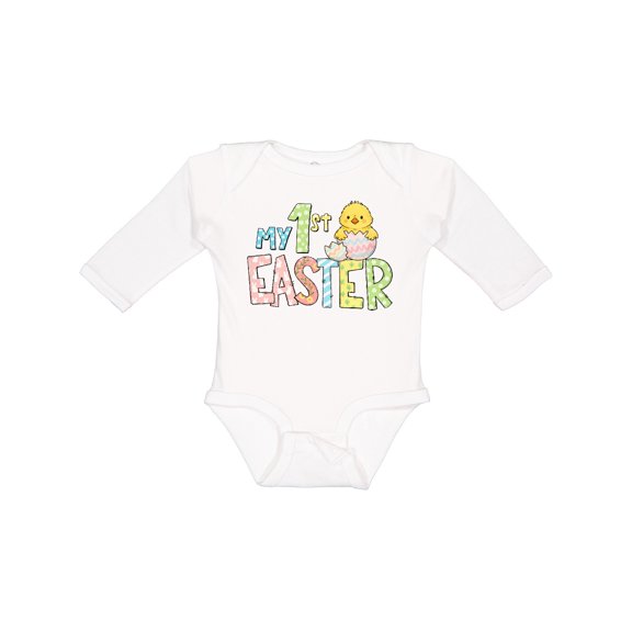 Inktastic My 1st Easter Boys or Girls Long Sleeve Baby Bodysuit