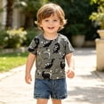 thumbnail image 2 of Jamsmile Toddler Boys Outfit Sets Summer Short Sleeve Dinosaur Print Tshirts With Denim Shorts Two Piece Daily Wear, 2 of 7