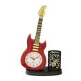 thumbnail image 1 of Guitar Alarm Clock Music Themed Wall Clock Music Wall Clock With Pen Holder Pencil Sharpener Multifunctional Decorative Rugged Guitar Clock For Home Desk Mechanical Timer, 1 of 7
