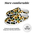 thumbnail image 6 of Haiem Cute Cow Print Sunflower C Print Women's Fuzzy Memory Foam House Slipper Cozy Home Footwear Non-slip Winter Slippers-42/43, 6 of 7