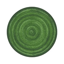 Feeling Fun 5'4" Round Area Rug In Color Green-Color:Green,Material:Nylon