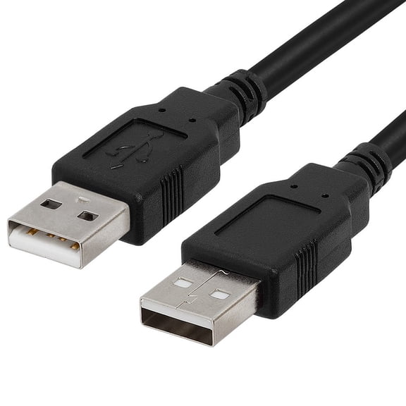 Big-A - USB Cable 3 ft USB 2.0 Type-A Male to Male Cord A to A High-Speed Data Transfer Charging Cable for SSD or HDD Hard Drive, PC, Computers, Bridging Devices - Black