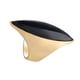 thumbnail image 2 of Anillos grandes de piedra negra para mujer, joyería de lujo para mujer en oro antiguo. 8, 2 of 9