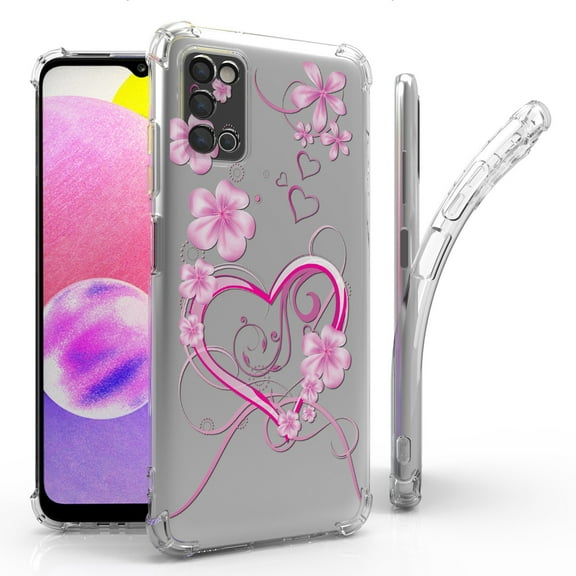 Flex Gel Slim Transparent Designed For Samsung Galaxy A03S Case Floral And Plant Series