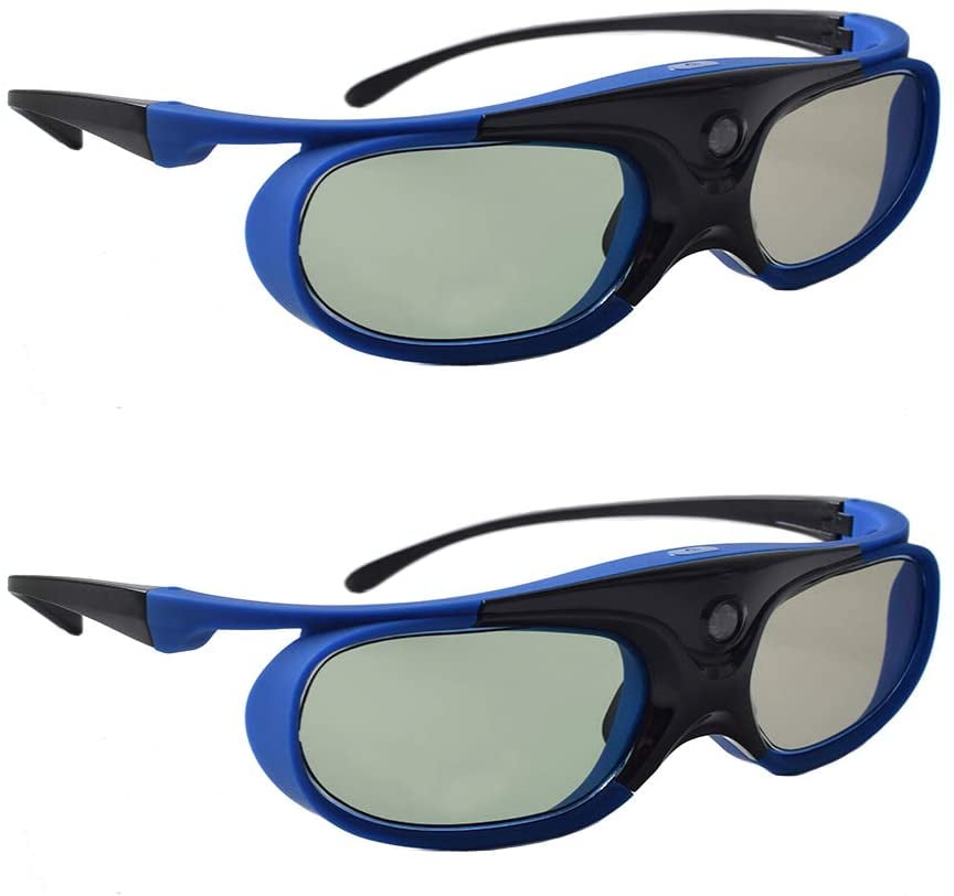 Optoma Viewsonic Elikliv 144 Hz DLP Link 3D Glasses Panasonic Vivitek 2 Pack Rechargeable 3D Active Shutter Glasses for 3D DLP Projectors Dell ViewSonic Compatible with Acer BenQ 