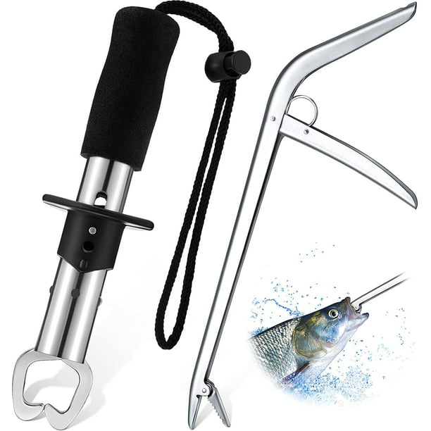 HTAIGUO ty 2 Pieces Fish Hook Remover and Fish Lip Gripper Fishing Extractor  Freshwater and Saltwater Hooker Tool for Fishing 