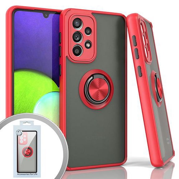 Bemz Hybrid Case for Samsung Galaxy A33 5G (Magnetic Mount Ring Holder Cover) - Midnight Green