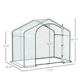 thumbnail image 3 of BNHHYYDS Portable Walk-in Greenhouse 6 x 3 x 6 with PVC Cover Steel Frame Garden Hot House Zipper Door Top Vent, 3 of 9