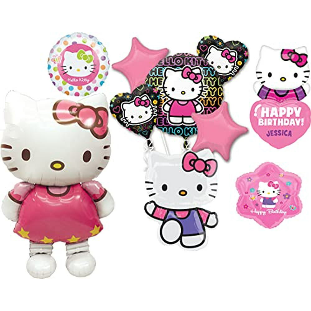 Hello Kitty Birthday Party Supplies Airwalker and Personalized Balloon