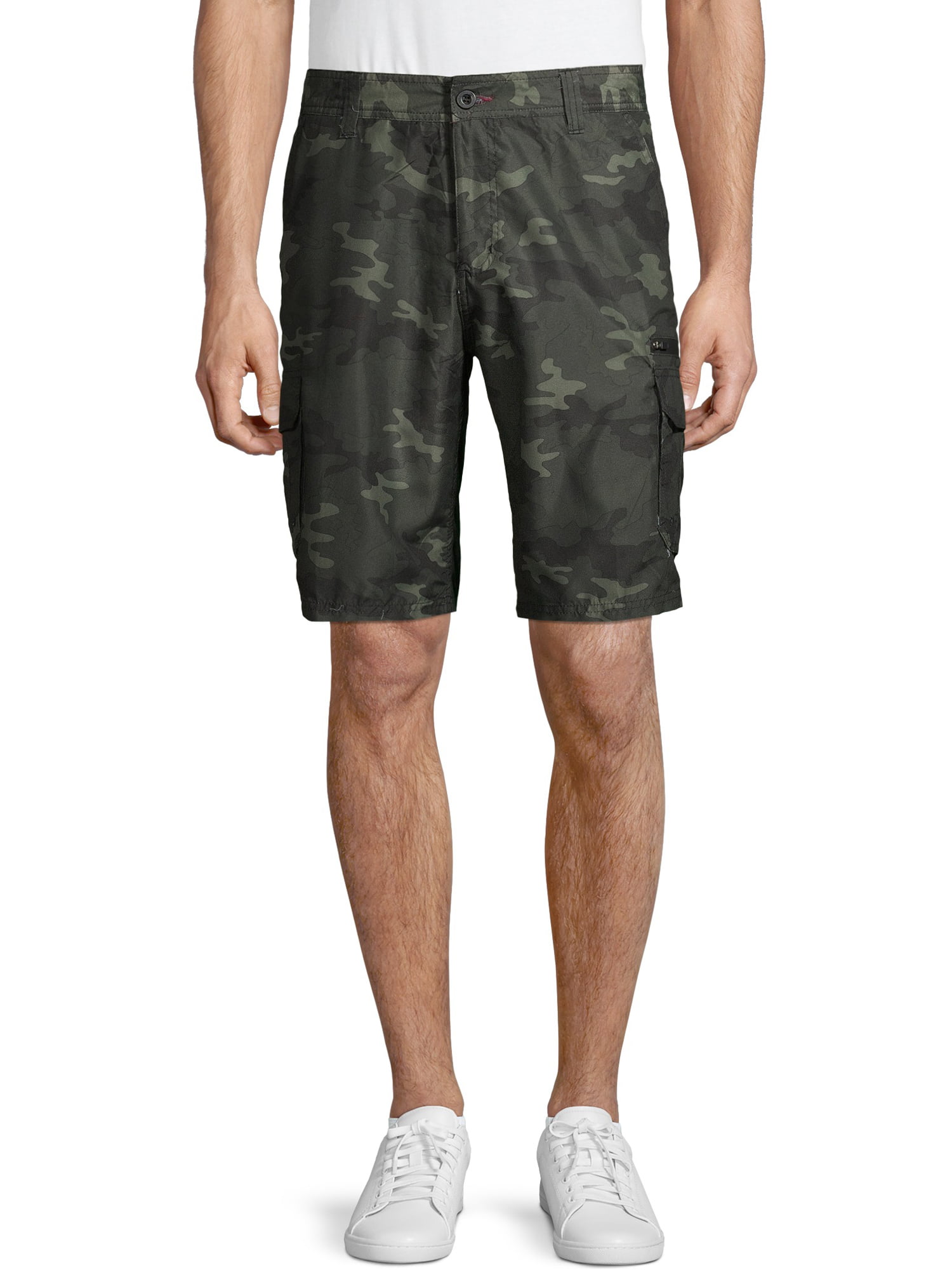 BURNSIDE - Burnside Men's Microfiber Cargo Shorts - Walmart.com ...