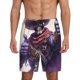 thumbnail image 1 of Balery Cool Skull Cowboy Pantalones cortos de pijama de punto de algodón para hombre con cinturilla y bolsillos-XX-Large, 1 of 6