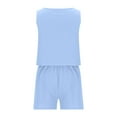 thumbnail image 6 of Patlollav Womens 2 Piece Outfits Sleeveless Crop Top Shorts Set With Pockets, 6 of 6