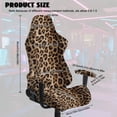 thumbnail image 2 of Whosucclay Brown Leopard Print Gaming Chair Covers, Stretchable Computer Chair Slipcovers Cover Stretchable Elastic Machine Washable of Computer Game Office Chairs Cover, 2 of 8