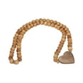 thumbnail image 6 of Beads Garland with Mango Wood Heart Accent for Home, Bathroom and Room Decor - Decorative Strand for Office, Shelf or Coffee Table - Ornament Styling for Living Room Interior - 1", Brown, 6 of 10