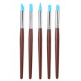thumbnail image 2 of Composite Cement Brush, 6.3 Inch 5Pcs Practical Durable Convenient Easy Teeth Silicone Brush, Soft For Home Teeth, 2 of 8