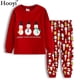 thumbnail image 2 of Pijamas de Navidad para bebés y niños, trajes de ropa roja, pijamas de regalo para niños, traje de dormir de muñeco de nieve para niños de 2 a 7 años, 2020, 2 of 4