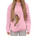 thumbnail image 5 of mgoYE Pet Pouch Hoodie for Women Kangaroo Pocket Pouch Sweatshirts Pet Carrier Animal Holder Long Sleeve Pullover Tops L, 5 of 6