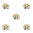 thumbnail image 3 of Ruiboury Exquisite And Elegant Fake Flower Ball Arrangement Bouquet For Beautiful Home Decor Rose Props champagne 5Set, 3 of 6