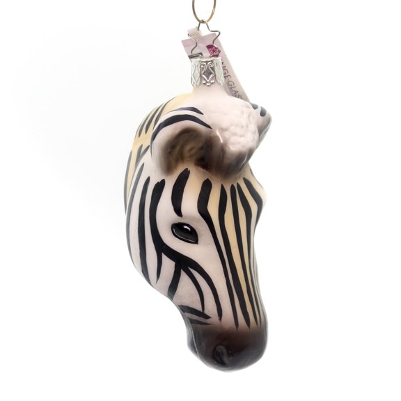 Inge Glas African Zebra Ornament Glass Black White Stripes Horse 110016