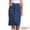 Dark Blue, variant on DARING DIVA Women's Button Down Frayed Raw Hem Jean Midi Skirt XS Light Blue