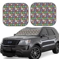 thumbnail image 2 of Uemuo Daisies Flowers Printed 2 PCS Car Windshield Sun Shade, Auto Sun Heat and UV Rays Blocker, Foldable Automotive Front Window Sunshade Protector, 2 of 7
