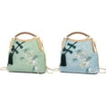 thumbnail image 3 of Minnieouse Bolso de hombro para mujer, bolsos de mensajero hechos a mano, bolsos con cierre de moda Vintage puro, portador con flecos bordado Bolsas de mensajero y de hombro Azul, 3 of 6