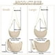thumbnail image 2 of Bandolera EVGLOW de nylon con forma de media luna para mujer, beige, talla L, 2 of 7