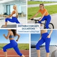 thumbnail image 4 of Capri Leggings for Women High Waisted Yoga Capris Pants with Pockets Tummy Control Athletic Workout Trousers, 4 of 6