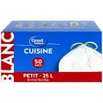 thumbnail image 3 of Great Value Small Kitchen Garbage Bags, 25L , 50bags, 3 of 4