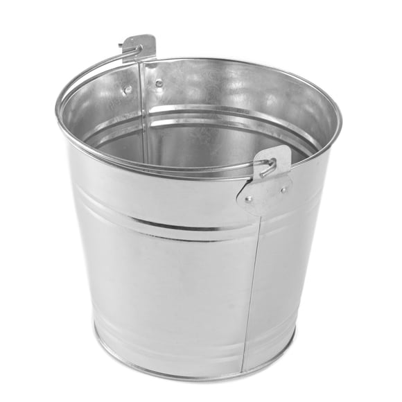 American Metalcraft PTUB87 - cubeta de acero galvanizado natural con asa, 1.16 galones, 8 pulgadas de diámetro, plata