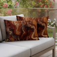 thumbnail image 4 of Pack of 2 Outdoor Pillow Covers 20x12 Inch Waterproof Brown Marble Throw Pillow Covers,Decorative Couch Pillow Case Sham Ombre Abstract Striped Mottled Aesthetic Patio Pillowcases Cushion Cover, 4 of 8