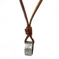 thumbnail image 2 of PU Leather Necklace Circle Charm Colgante Cordón Para Hombres Mujeres Cadena, 2 of 8