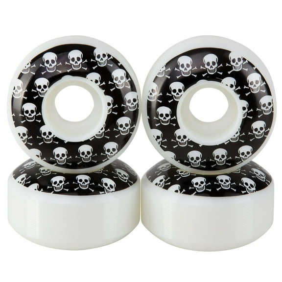 Cal 7 52mm Graphic Skateboard Wheels for Street and Park (Crossbones)