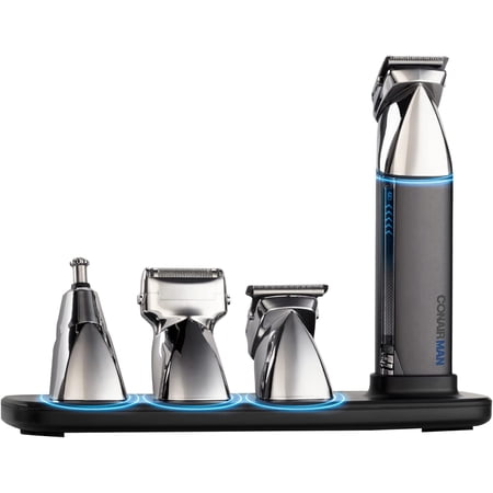 ConairMAN Ultimate Trim Precision All-in-One Beard Trimmer for Men, for Body, Face, Ear and Nose Hair Trimmer, 18 piece Men's Grooming Kit, Cordless/Rechargeable