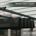 thumbnail image 4 of Outsunny 10'x13' Retractable Pergola with Wood Grain Aluminum Frame, Gray, 4 of 10
