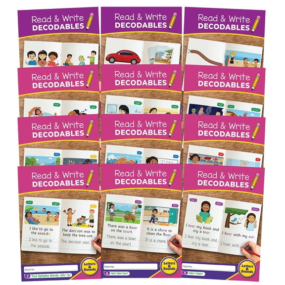 Read & Write Decodables Set B: Junior Learning, The Science of Reading Supplementary Resources, Practice handwriting, Learn to read, Phase 5 Vowel Sounds and Phase 5.5 Sound Families, For Ages 6 