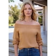thumbnail image 2 of Roaman's Women's Plus Size Off-The-Shoulder Blouson Sleeve Sweater, 2 of 2