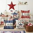 thumbnail image 2 of 4 Pack Independence Day Pillow Covers 16 x 16 Inch 4th of July American Flag Throw Pillow Case Memorial Day Patriotic Star America Freedom Decor Cushion Case for Home Couch Sofa Bed, 2 of 6