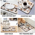 thumbnail image 4 of Coffee Bar Mat Accessories for Countertop Super Absorbent Anti-Slip Silicone Flower Dish Drying Mats for Kitchen Counter Draining Pad Decor Gift Fit Coffee Maker Coffee Pot Espresso Machine 24inx18in, 4 of 6
