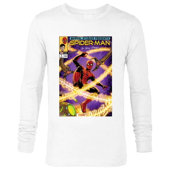 Marvel Spider-Man: No Way Home Doc Ock Comic Cover Homage - Long Sleeve T-Shirt for Men - Customized-White