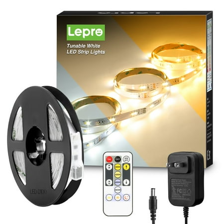 

Lepro LED Strip Light 3000K-6000K Tunable White 16.4ft Dimmable Super Bright LED Tape Lights 300 LEDs 2835 Strong 3M Adhesive Suitable for Home Kitchen Under Cabinet Bedroom