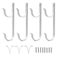 thumbnail image 2 of Pool Pole Hanger Premium 4Pc Aluminium Holder Set, Hooks for Telescopic Poles, Skimmers, Leaf Rakes, Brushes, 2 of 10