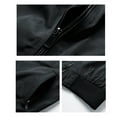 thumbnail image 4 of IYTR Men's Style Lightweight Stand Collar Long Sleeve Full Zip Up Windproof Jacket Coat with Zipper Pockets Black XXXL, 4 of 5
