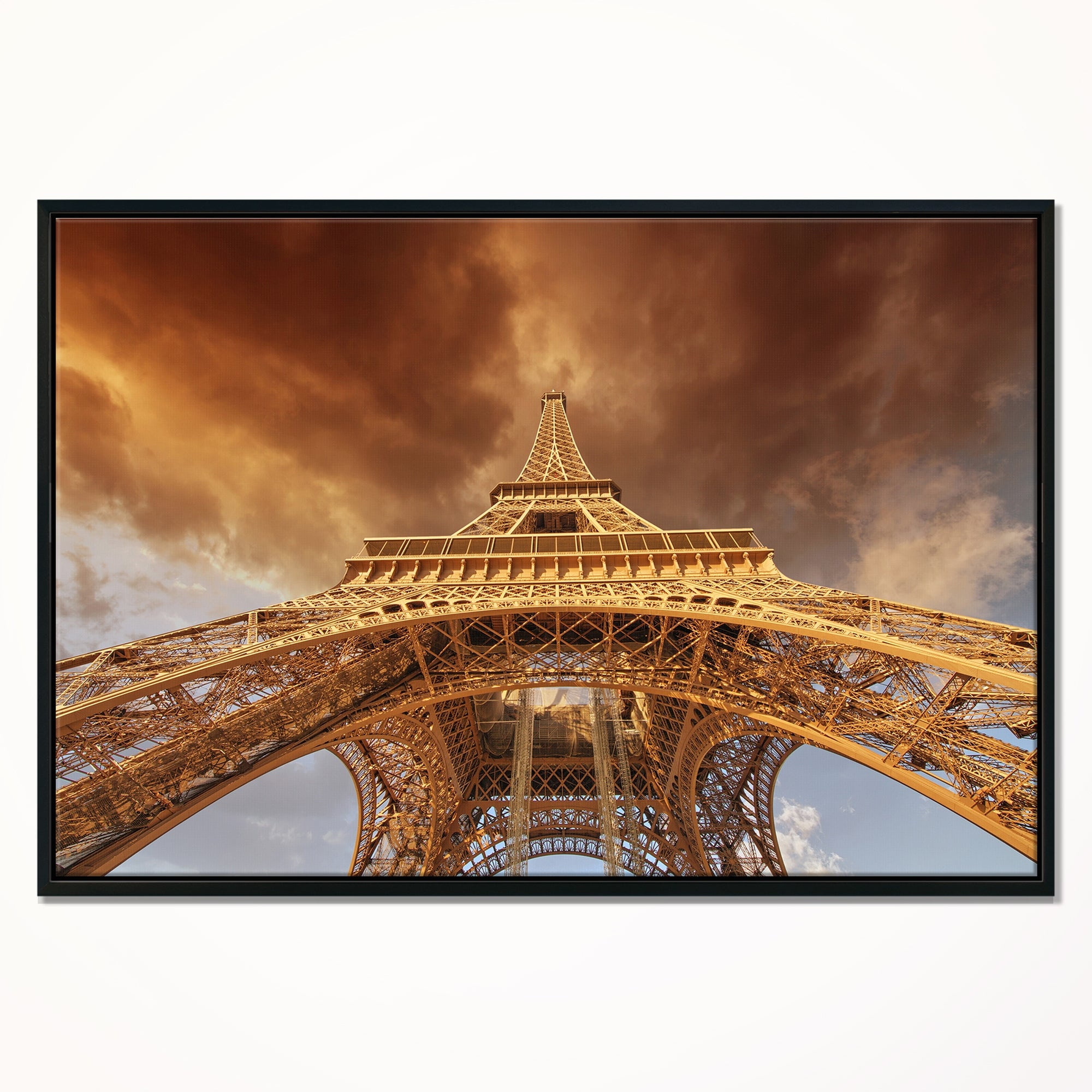 Design Art Beautiful View of Paris Paris Eiffel Towerin Paris Framed Canvas Art Print