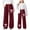 Wine, variant on YUEHUA Girls Straight Wide Leg Track Pants Elastic Waist Casual Baggy Athletic Pants Loose Jogger Sweatpants for 6-14 Years, 10-11 Years