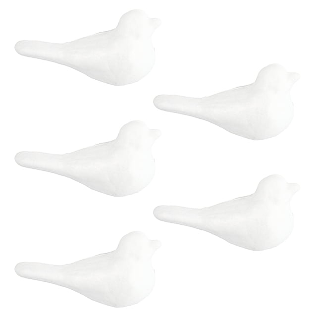 5 uds DIY pájaros manualidades embrión blanco espuma pájaros niños DIY pájaros juguetes para niños